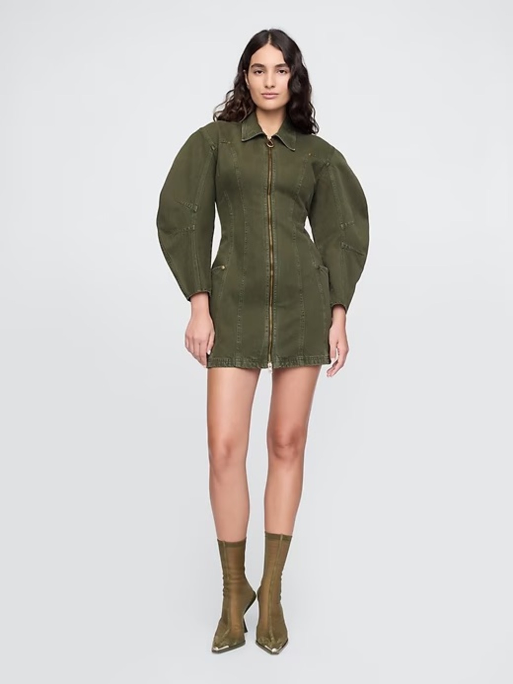 Gap x Cult Gaia Puff Sleeve Dress size small